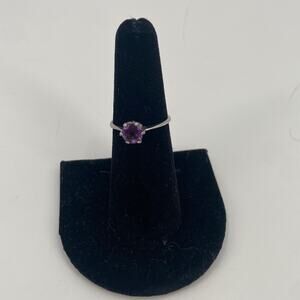 NEW! Sterling silver amethyst stone ring, size 6.25